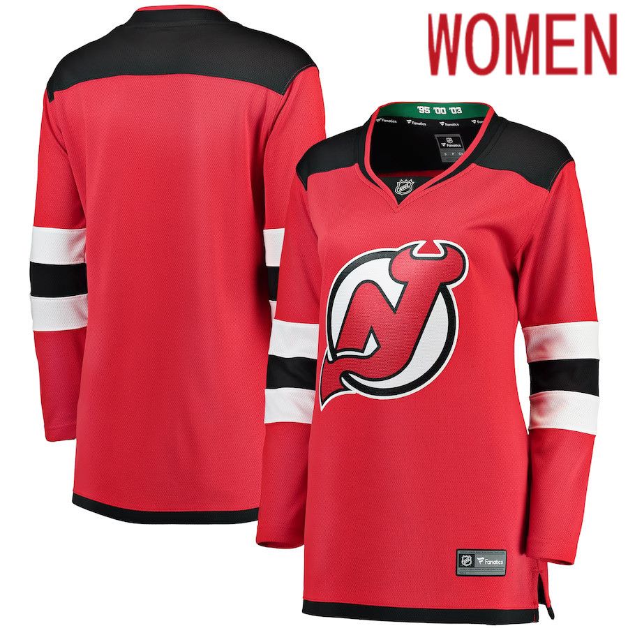 Women New Jersey Devils Fanatics Branded Red Breakaway Home NHL Jersey-0